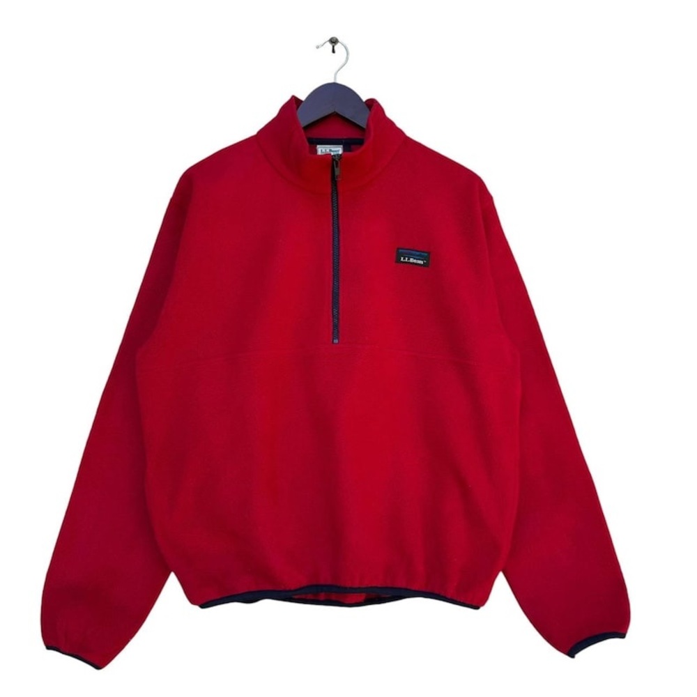 Women’s Red Quarter- Zip Sweater
